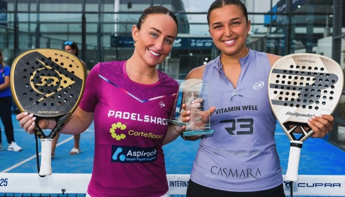 Pertandingan padel kompetitif antara pemain dengan tingkat pengalaman berbeda