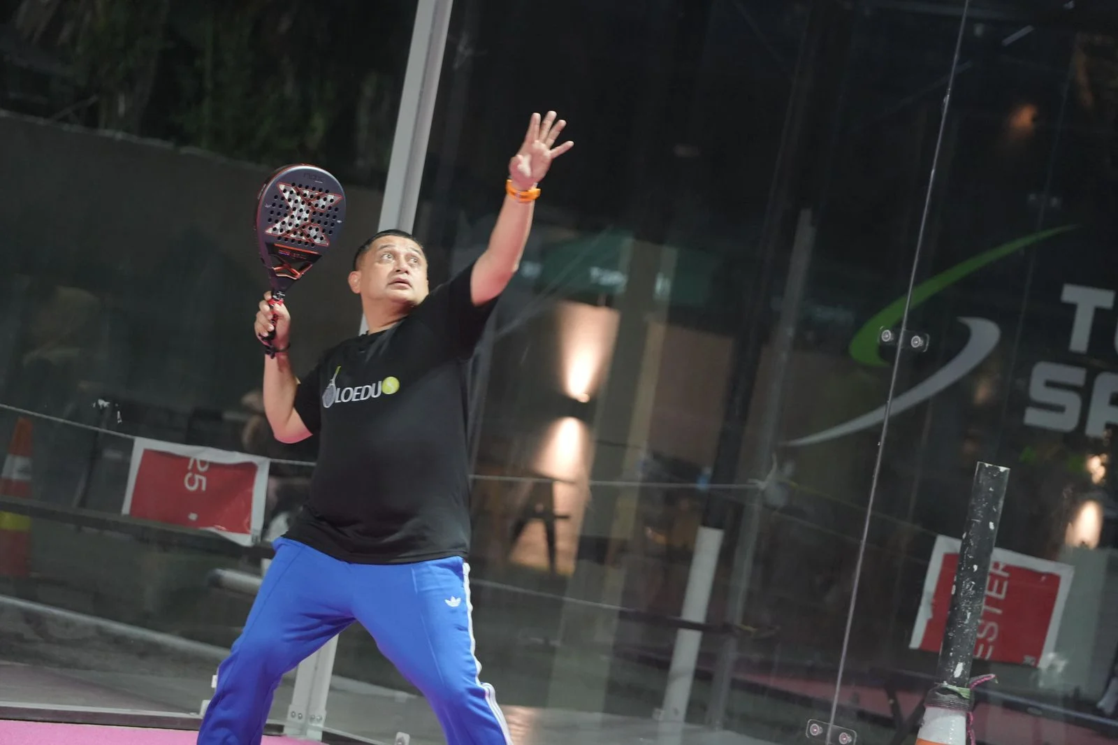 pemain padel kidal saat pertandingan berlangsung