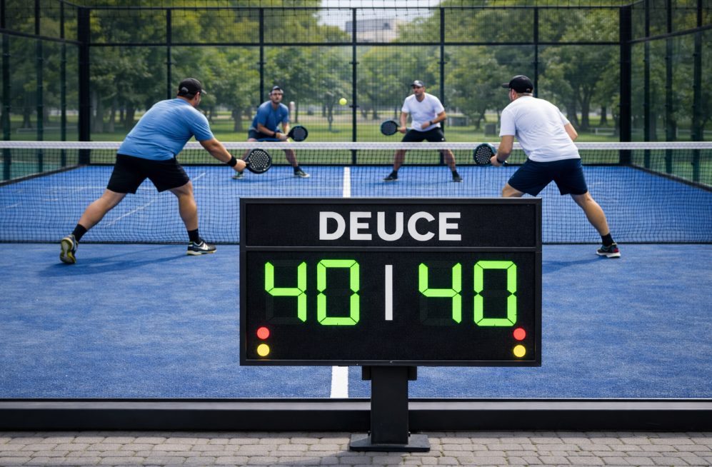 golden point dalam pertandingan padel saat skor deuce