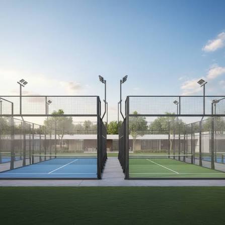 perbedaan lapangan padel panorama dan standar berdasarkan desain kaca